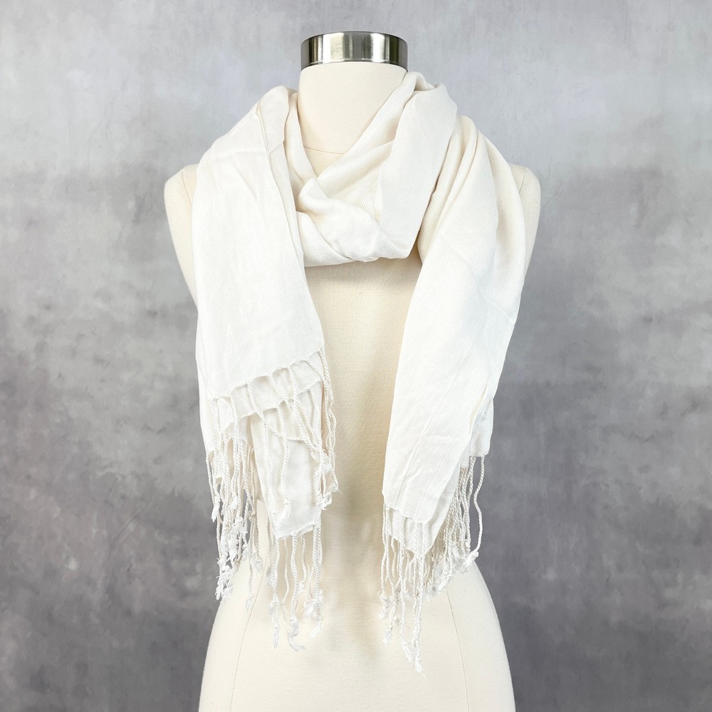 Bindya Women Scarf One Size‎ Fringe Pashmina Wrap Shawl Lightweight Minimalist